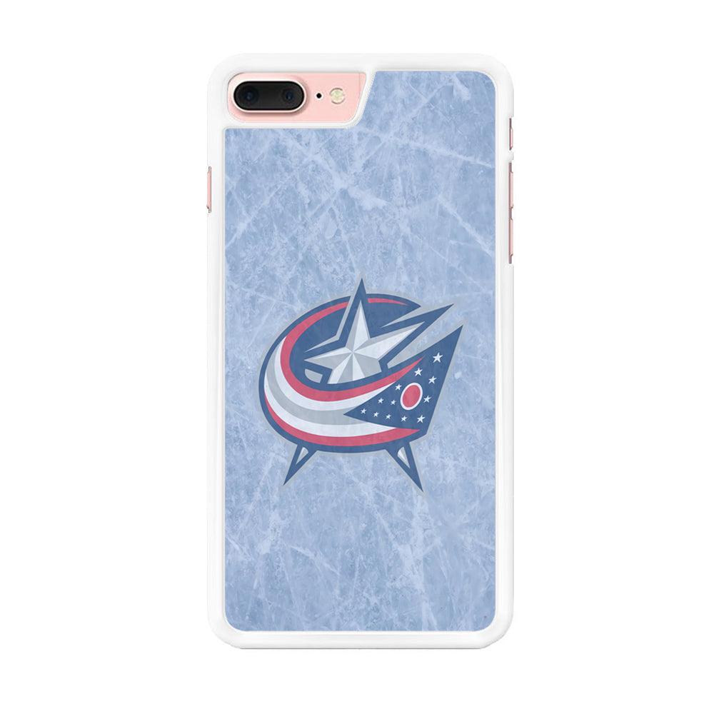 Hockey Columbus Blue Jackets NHL 001 iPhone 8 Plus Case-Rubber / White (2D Case)-Xtracase