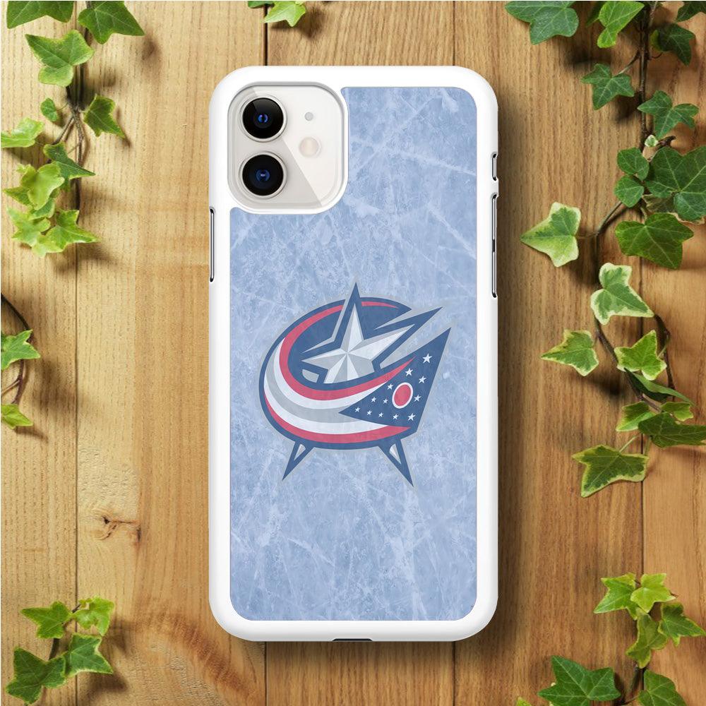 Hockey Columbus Blue Jackets NHL 001 iPhone 11 Case-Rubber / White (2D Case)-Xtracase