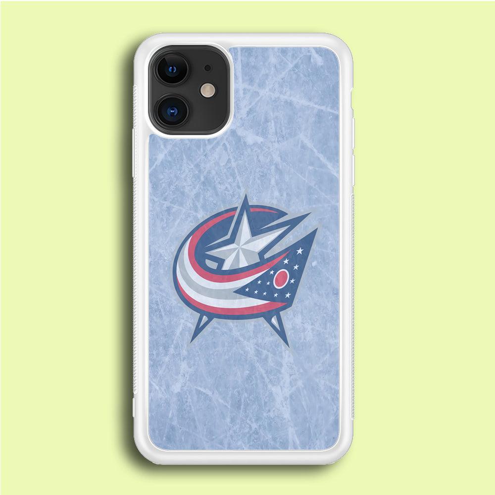 Hockey Columbus Blue Jackets NHL 001 iPhone 12 Mini Case-Rubber / White (2D Case)-Xtracase