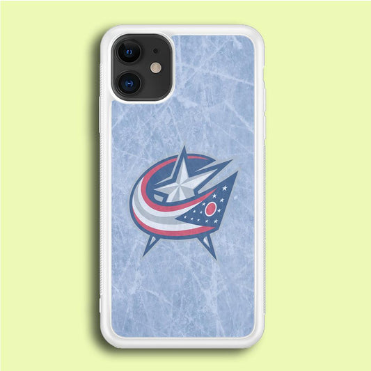 Hockey Columbus Blue Jackets NHL 001 iPhone 12 Mini Case-Rubber / White (2D Case)-Xtracase