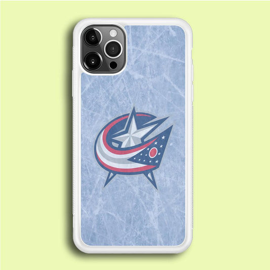 Hockey Columbus Blue Jackets NHL 001 iPhone 12 Pro Case-Rubber / White (2D Case)-Xtracase