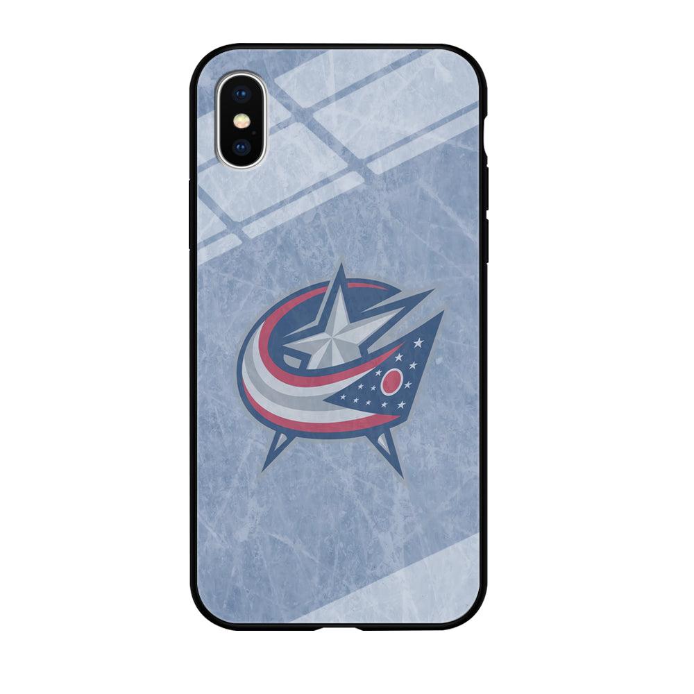 Hockey Columbus Blue Jackets NHL 001 iPhone Xs Max Case-Tempered Glass Case-Xtracase