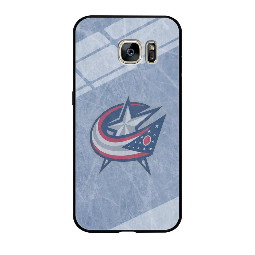 Hockey Columbus Blue Jackets NHL 001 Samsung Galaxy S7 Edge Case-Tempered Glass Case-Xtracase