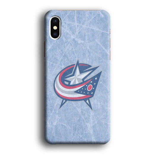 Hockey Columbus Blue Jackets NHL 001 iPhone Xs Case-Plastic / Full Wrap (3D Case)-Xtracase