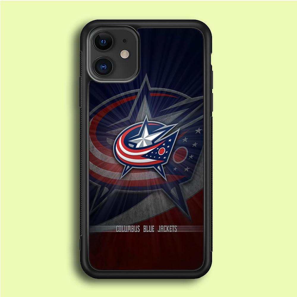Hockey Columbus Blue Jackets NHL 002 iPhone 12 Mini Case-Rubber / Black (2D Case)-Xtracase