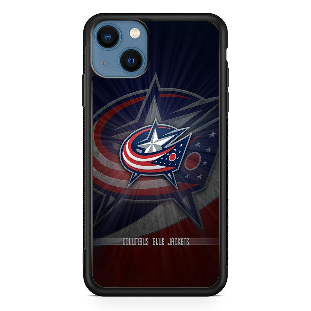 Hockey Columbus Blue Jackets NHL 002 iPhone 13 Case-Rubber / Black (2D Case)-Xtracase