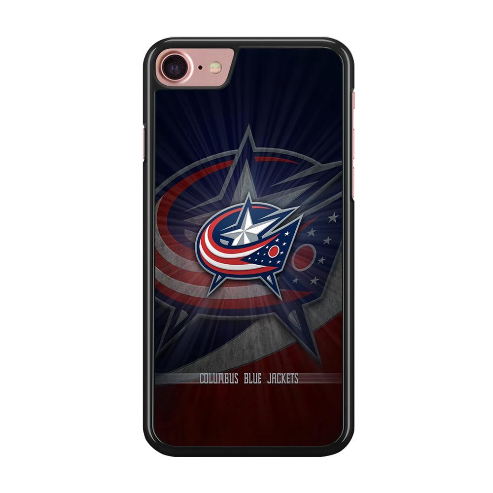 Hockey Columbus Blue Jackets NHL 002 iPhone SE 2020 Case-Rubber / Black (2D Case)-Xtracase