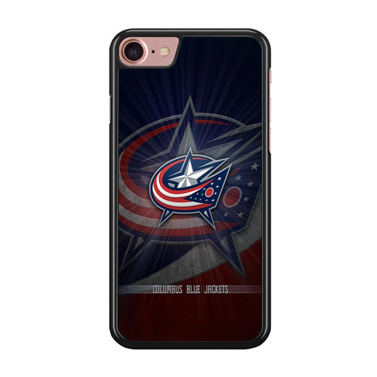 Hockey Columbus Blue Jackets NHL 002 iPhone SE 2020 Case-Rubber / Black (2D Case)-Xtracase