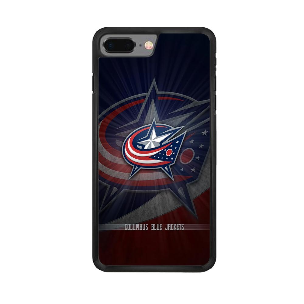 Hockey Columbus Blue Jackets NHL 002 iPhone 8 Plus Case-Rubber / Black (2D Case)-Xtracase