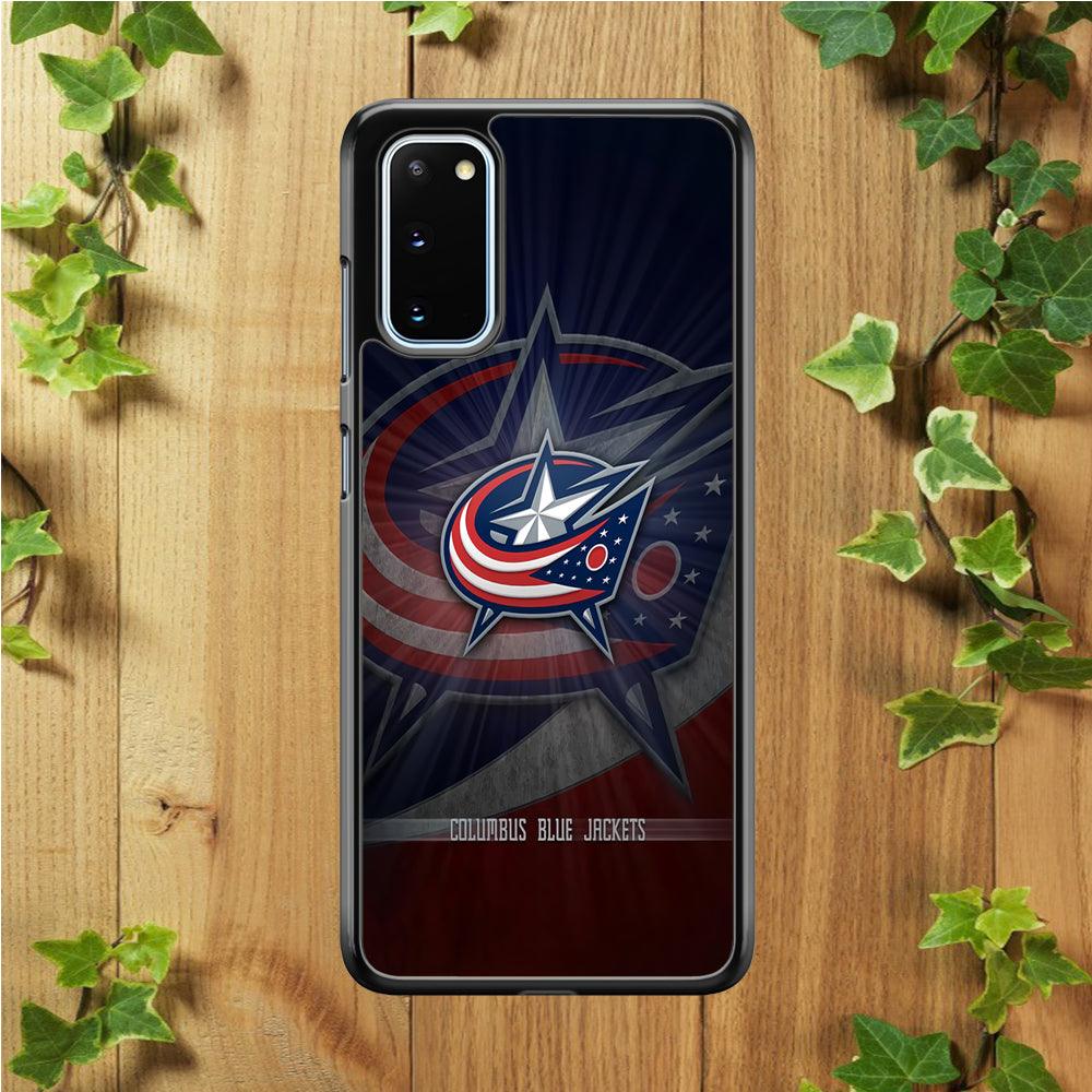 Hockey Columbus Blue Jackets NHL 002 Samsung Galaxy S20 Case-Rubber / Black (2D Case)-Xtracase