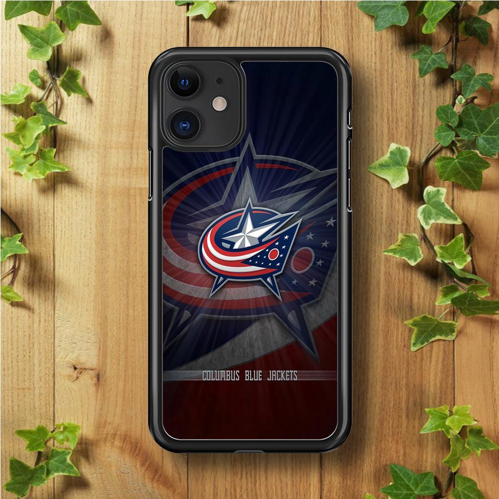 Hockey Columbus Blue Jackets NHL 002 iPhone 11 Case-Rubber / Black (2D Case)-Xtracase