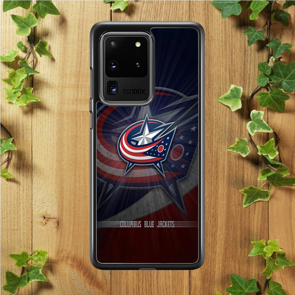 Hockey Columbus Blue Jackets NHL 002 Samsung Galaxy S20 Ultra Case-Plastic / Full Wrap (3D Case)-Xtracase