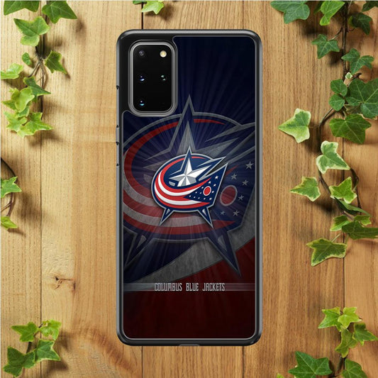 Hockey Columbus Blue Jackets NHL 002 Samsung Galaxy S20 Plus Case-Rubber / White (2D Case)-Xtracase