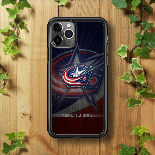 Hockey Columbus Blue Jackets NHL 002 iPhone 11 Pro Max Case-Rubber / Black (2D Case)-Xtracase