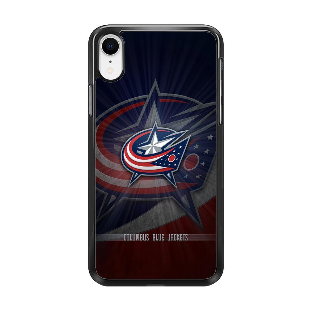 Hockey Columbus Blue Jackets NHL 002 iPhone XR Case-Rubber / Black (2D Case)-Xtracase