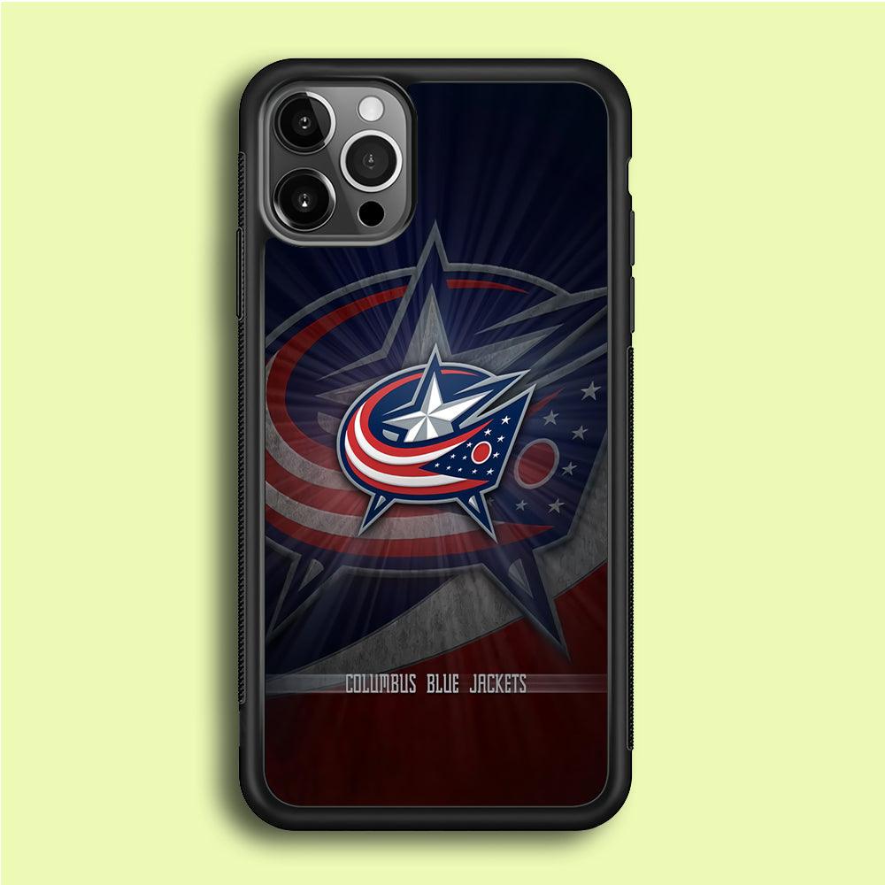 Hockey Columbus Blue Jackets NHL 002 iPhone 12 Pro Case-Rubber / Black (2D Case)-Xtracase