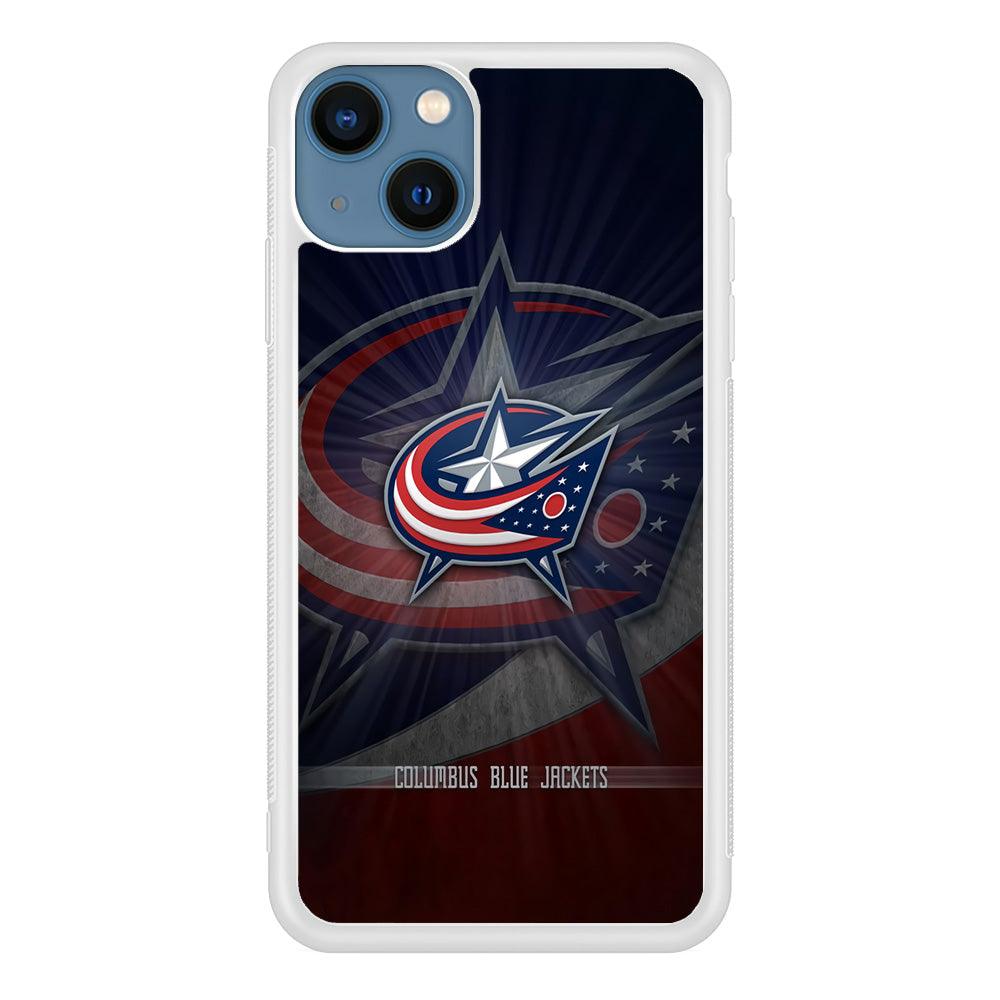 Hockey Columbus Blue Jackets NHL 002 iPhone 13 Case-Rubber / White (2D Case)-Xtracase