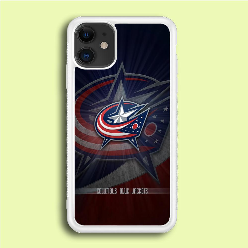 Hockey Columbus Blue Jackets NHL 002 iPhone 12 Mini Case-Rubber / White (2D Case)-Xtracase
