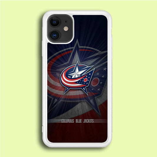 Hockey Columbus Blue Jackets NHL 002 iPhone 12 Mini Case-Rubber / White (2D Case)-Xtracase
