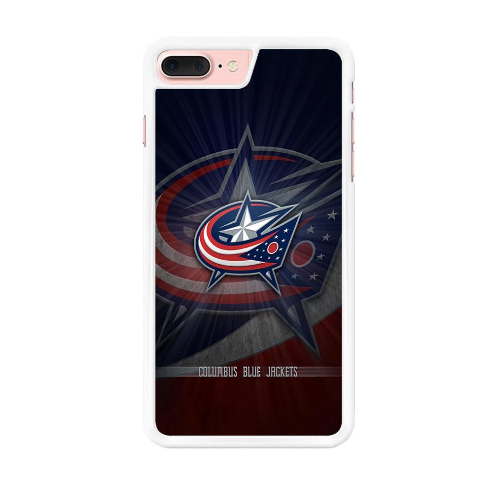 Hockey Columbus Blue Jackets NHL 002 iPhone 7 Plus Case-Rubber / White (2D Case)-Xtracase