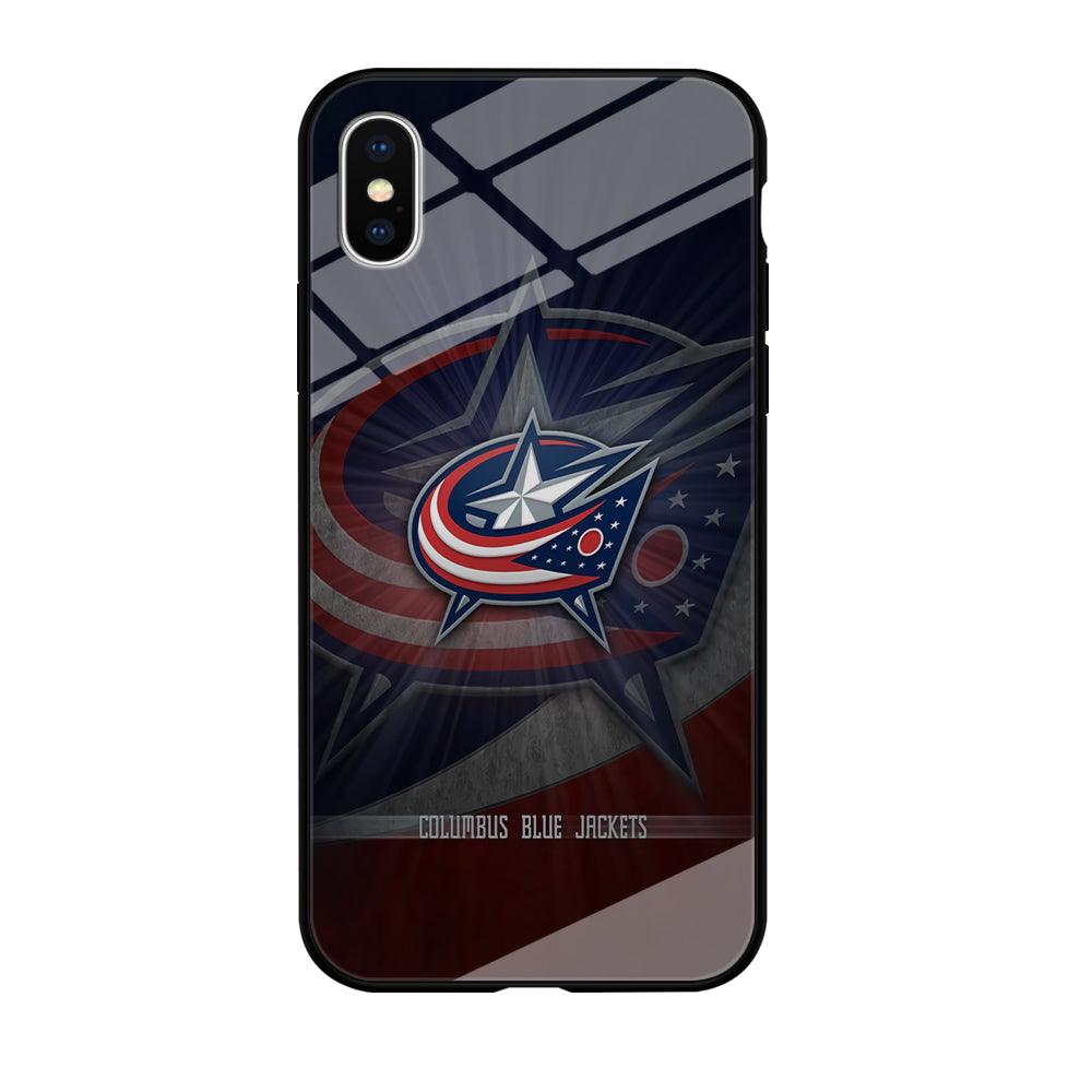 Hockey Columbus Blue Jackets NHL 002 iPhone Xs Case-Tempered Glass Case-Xtracase