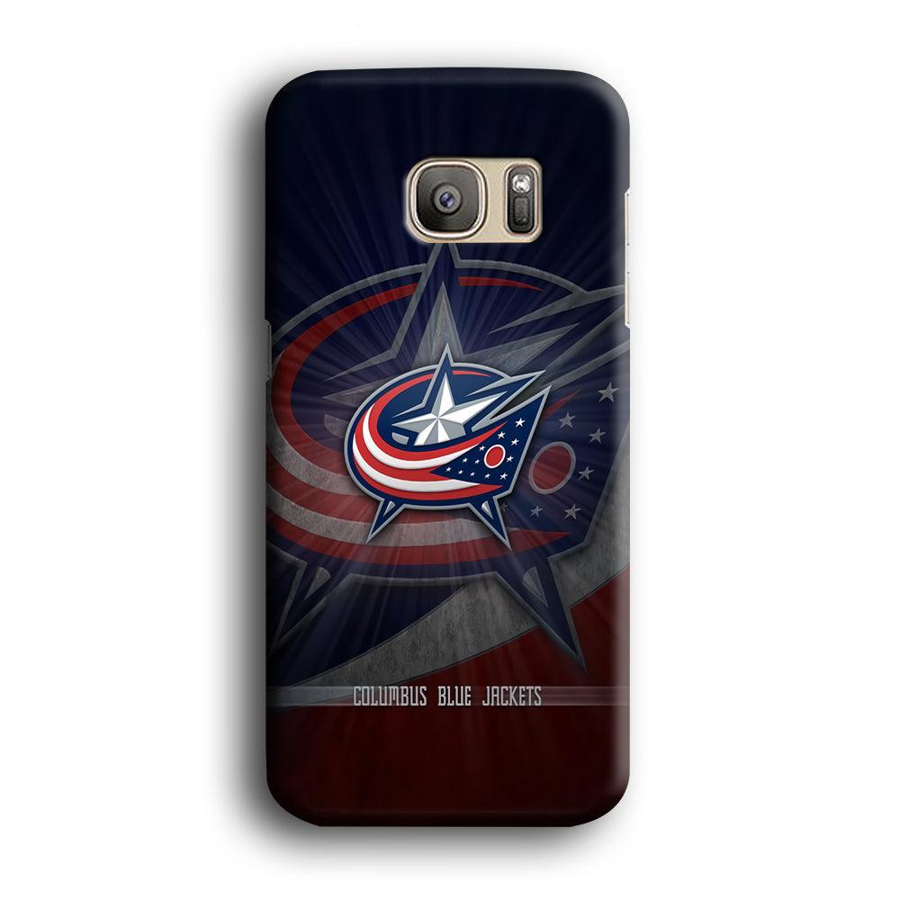 Hockey Columbus Blue Jackets NHL 002 Samsung Galaxy S7 Edge Case-Plastic / Full Wrap (3D Case)-Xtracase