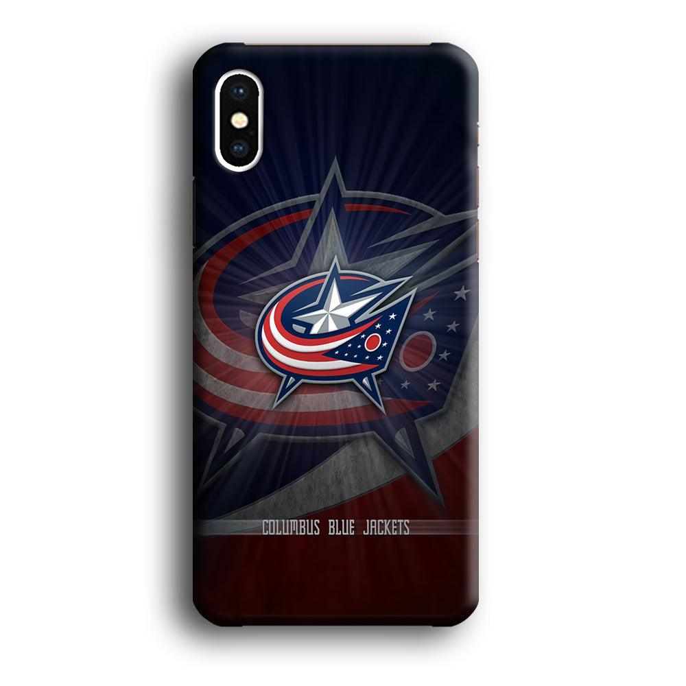 Hockey Columbus Blue Jackets NHL 002 iPhone Xs Case-Plastic / Full Wrap (3D Case)-Xtracase