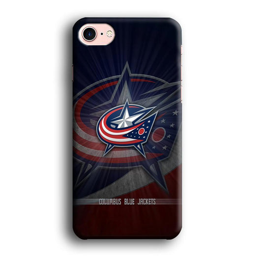 Hockey Columbus Blue Jackets NHL 002 iPhone 8 Case-Plastic / Full Wrap (3D Case)-Xtracase
