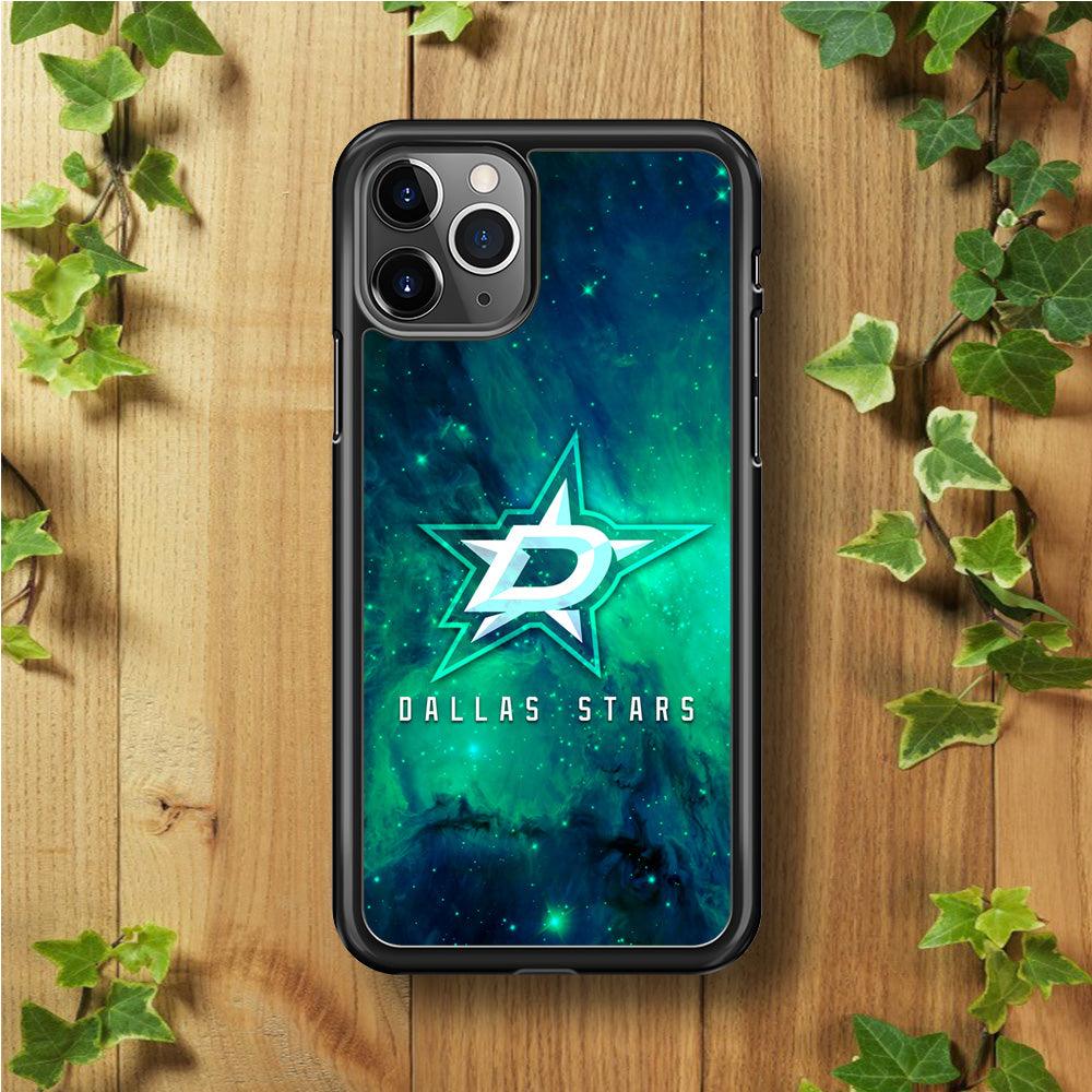 Hockey Dallas Stars NHL 001 iPhone 11 Pro Case-Rubber / Black (2D Case)-Xtracase