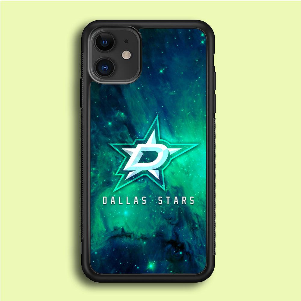 Hockey Dallas Stars NHL 001 iPhone 12 Case-Rubber / Black (2D Case)-Xtracase