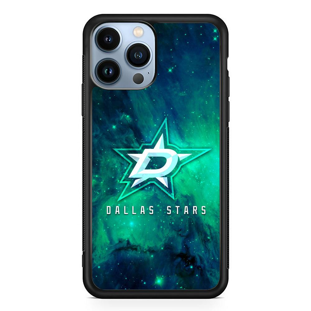 Hockey Dallas Stars NHL 001 iPhone 13 Pro Case-Rubber / Black (2D Case)-Xtracase