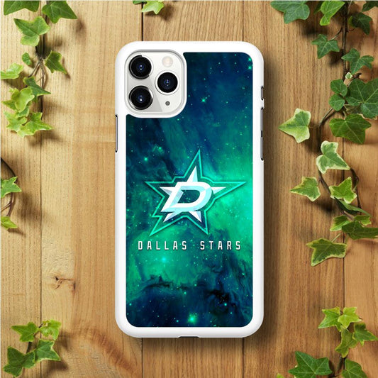 Hockey Dallas Stars NHL 001 iPhone 11 Pro Case-Rubber / White (2D Case)-Xtracase
