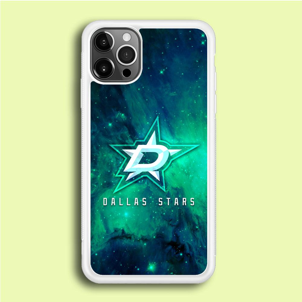 Hockey Dallas Stars NHL 001 iPhone 12 Pro Max Case-Rubber / White (2D Case)-Xtracase