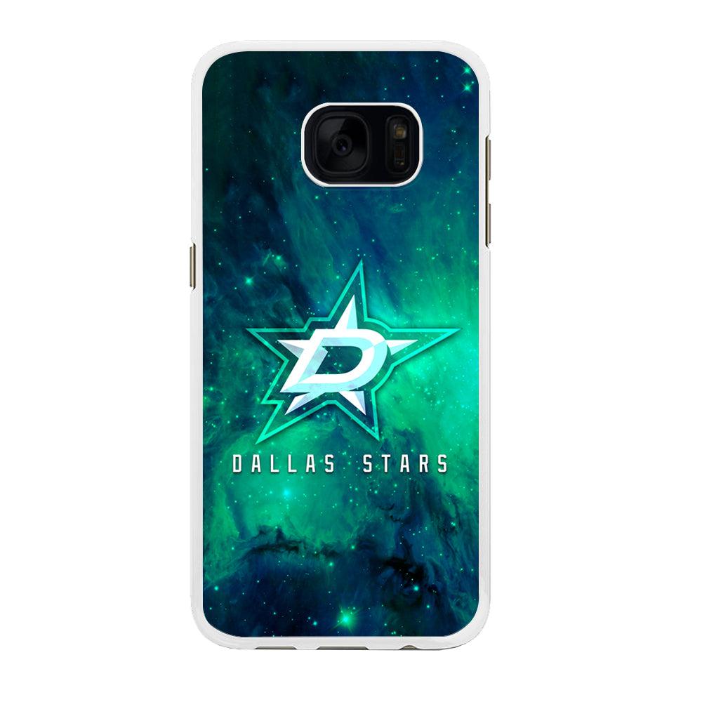 Hockey Dallas Stars NHL 001 Samsung Galaxy S7 Edge Case-Rubber / White (2D Case)-Xtracase
