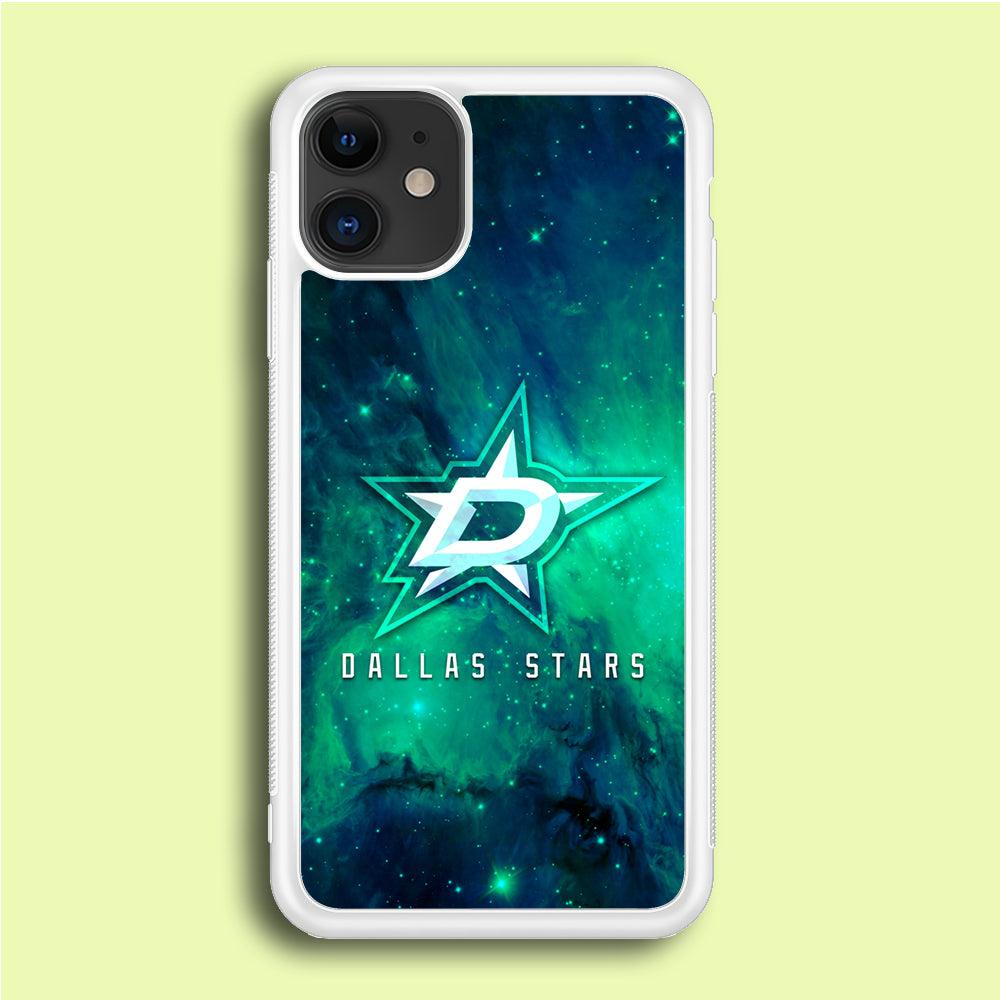 Hockey Dallas Stars NHL 001 iPhone 12 Case-Rubber / White (2D Case)-Xtracase