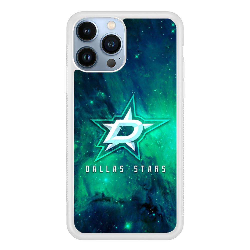 Hockey Dallas Stars NHL 001 iPhone 13 Pro Max Case-Rubber / White (2D Case)-Xtracase