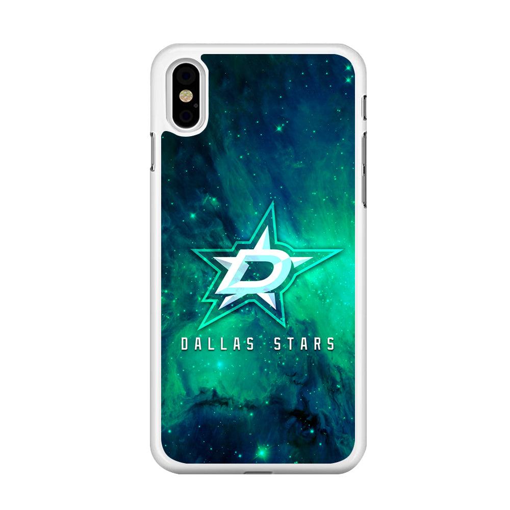 Hockey Dallas Stars NHL 001 iPhone Xs Case-Rubber / White (2D Case)-Xtracase