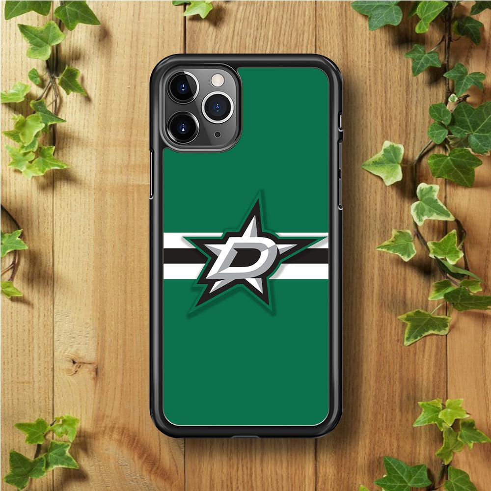 Hockey Dallas Stars NHL 002 iPhone 11 Pro Case-Rubber / Black (2D Case)-Xtracase