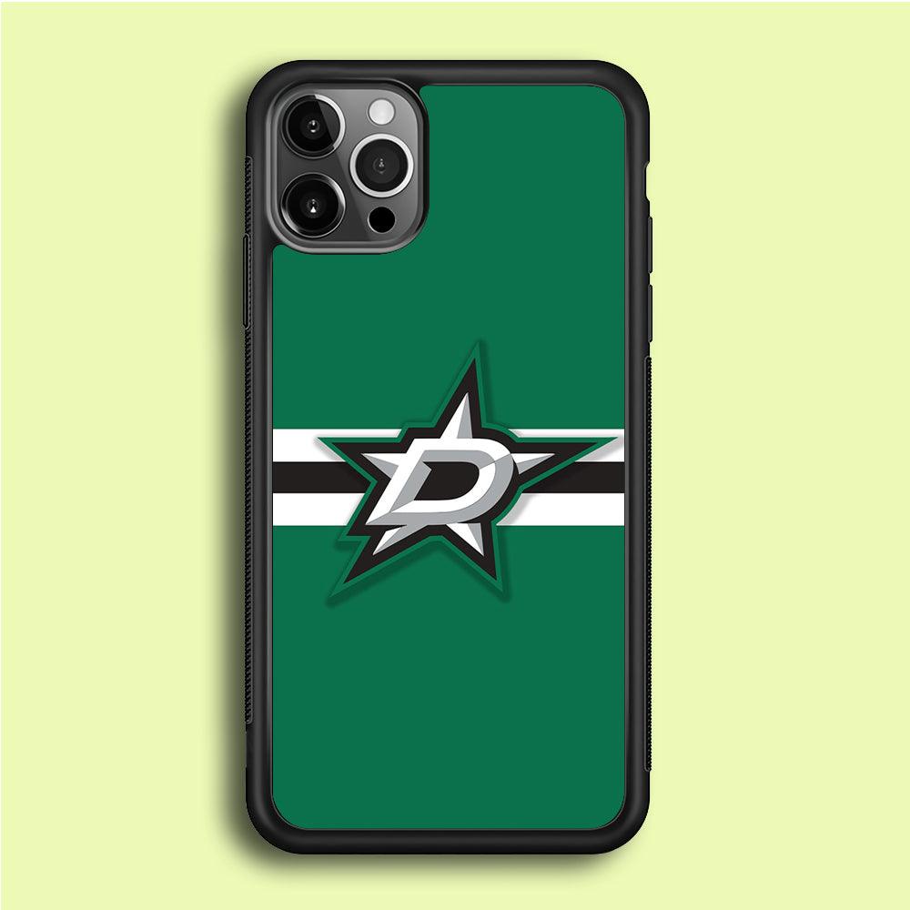 Hockey Dallas Stars NHL 002 iPhone 12 Pro Max Case-Rubber / Black (2D Case)-Xtracase