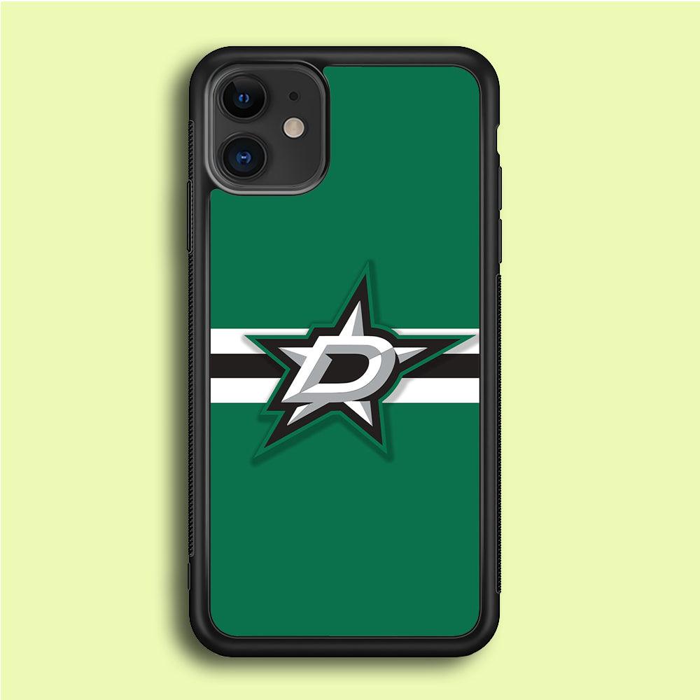 Hockey Dallas Stars NHL 002 iPhone 12 Case-Rubber / Black (2D Case)-Xtracase