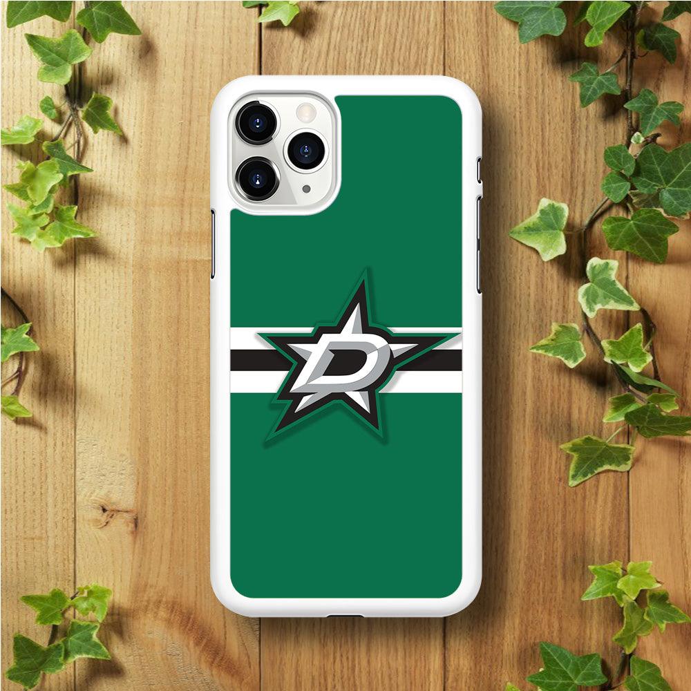 Hockey Dallas Stars NHL 002 iPhone 11 Pro Case-Rubber / White (2D Case)-Xtracase