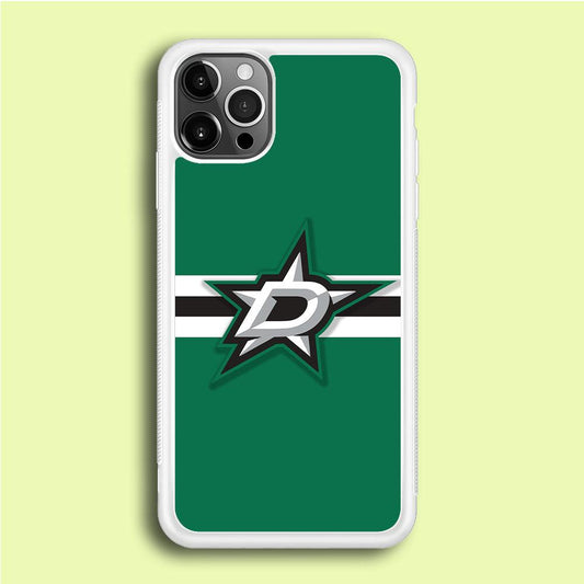 Hockey Dallas Stars NHL 002 iPhone 12 Pro Case-Rubber / White (2D Case)-Xtracase