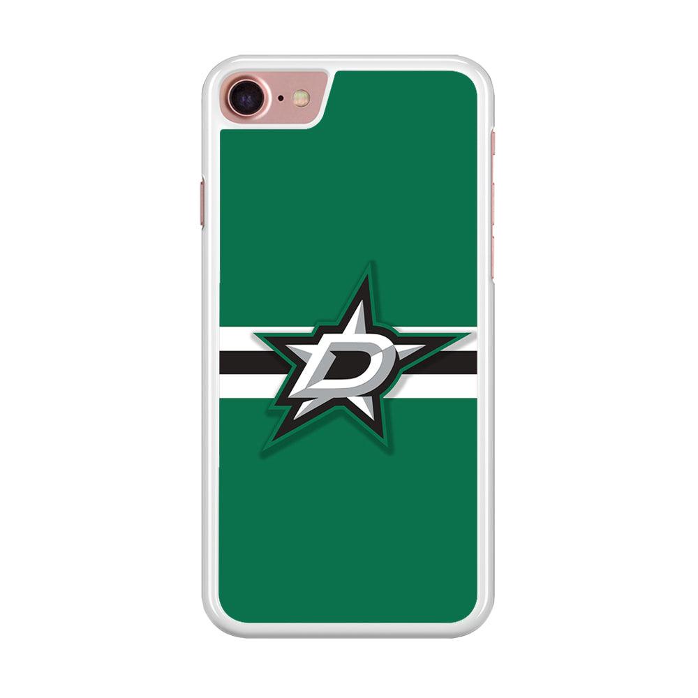 Hockey Dallas Stars NHL 002 iPhone 7 Case-Rubber / White (2D Case)-Xtracase