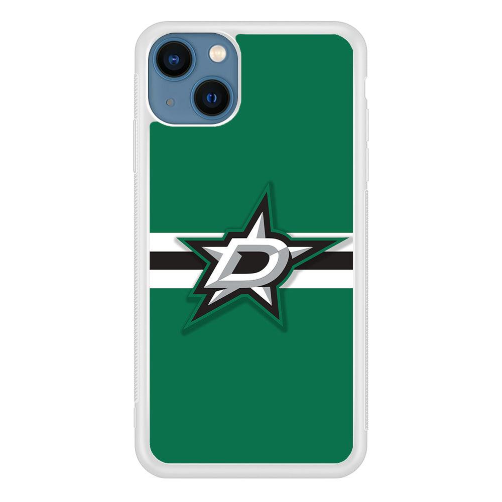 Hockey Dallas Stars NHL 002 iPhone 13 Case-Rubber / White (2D Case)-Xtracase