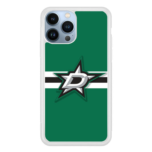 Hockey Dallas Stars NHL 002 iPhone 13 Pro Max Case-Rubber / Black (2D Case)-Xtracase