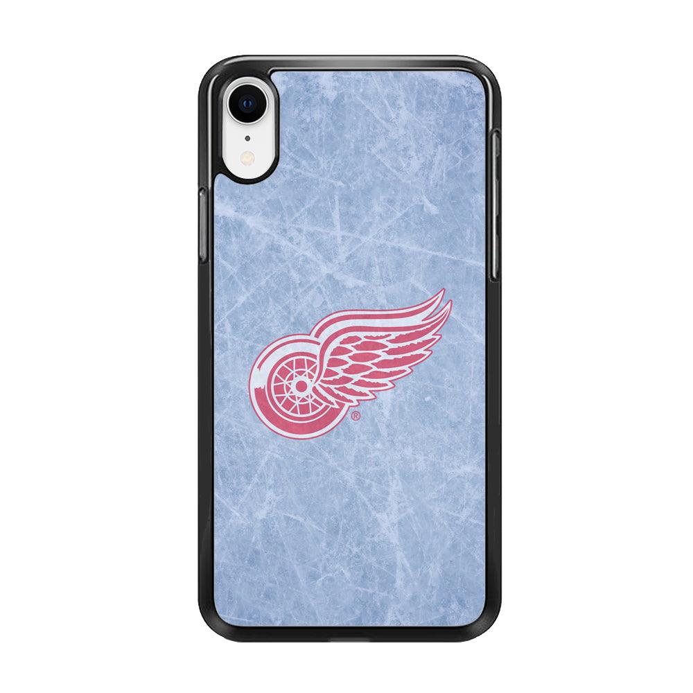 Hockey Detroit Red Wings NHL 001 iPhone XR Case-Rubber / Black (2D Case)-Xtracase