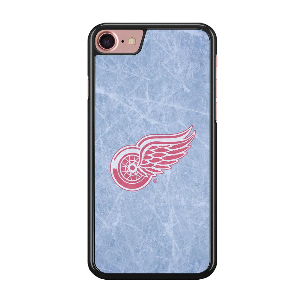 Hockey Detroit Red Wings NHL 001 iPhone SE 2020 Case-Rubber / Black (2D Case)-Xtracase