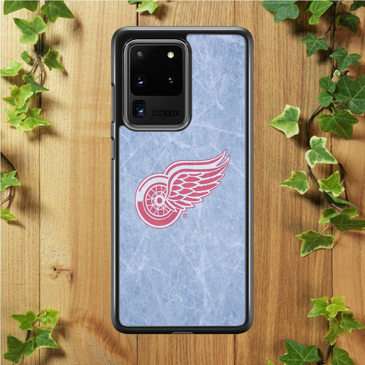 Hockey Detroit Red Wings NHL 001 Samsung Galaxy S20 Ultra Case-Rubber / Black (2D Case)-Xtracase