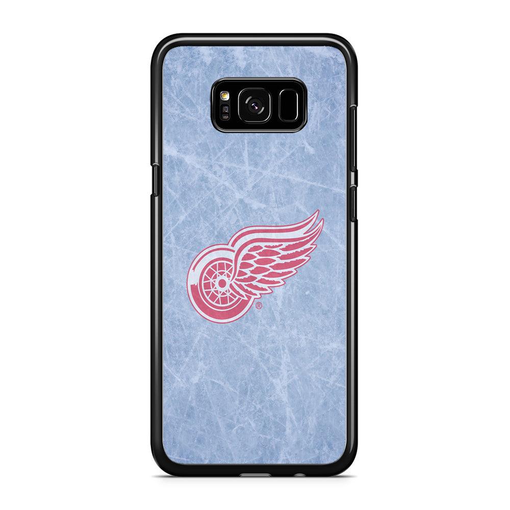 Hockey Detroit Red Wings NHL 001 Samsung Galaxy S8 Case-Rubber / Black (2D Case)-Xtracase