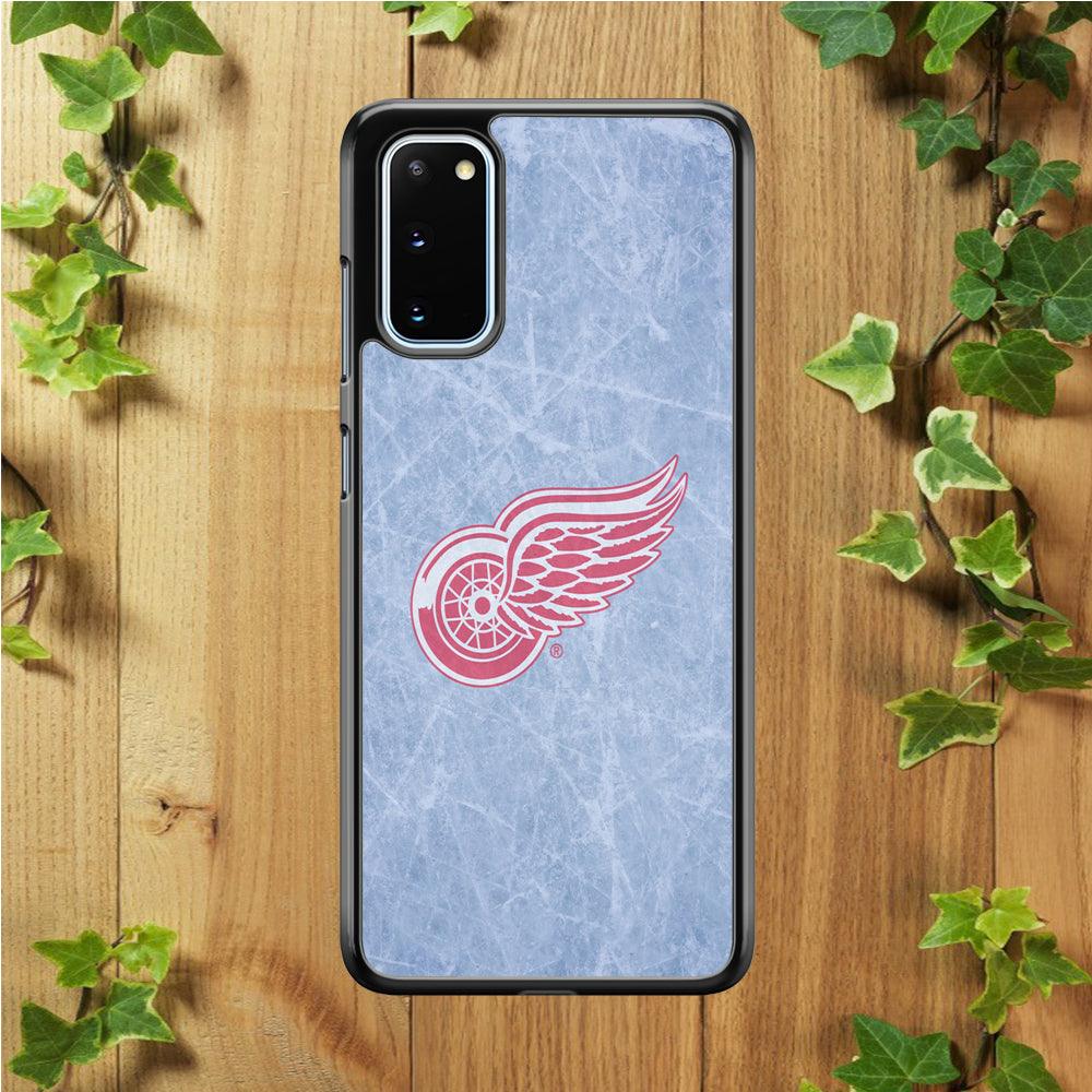 Hockey Detroit Red Wings NHL 001 Samsung Galaxy S20 Case-Rubber / Black (2D Case)-Xtracase